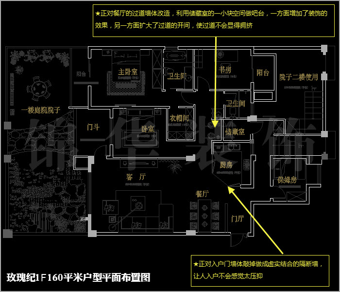 融僑中央花園玫瑰紀(jì)一樓160平米 戶型